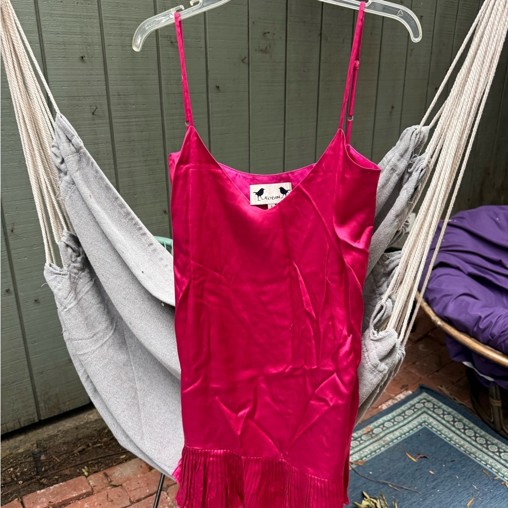 Robin Elegant Pink Satin Slip Dress